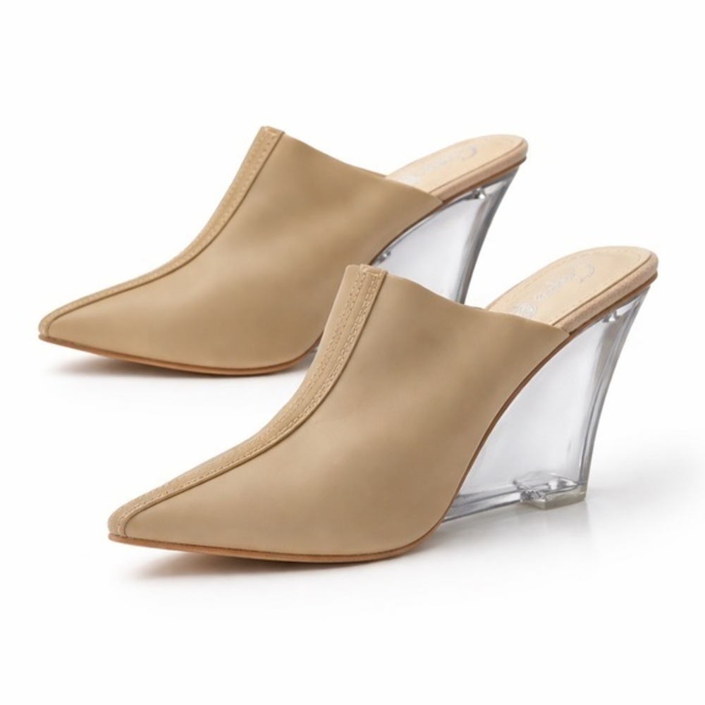 CAPE ROBBIN CARLIE WEDGE MULES